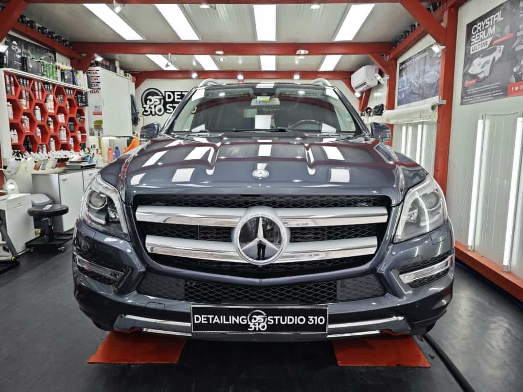 Mercedes Benz GLS,Цялостна корекция на лаковото покритие, керамично покритие Crystal Serum Ultra