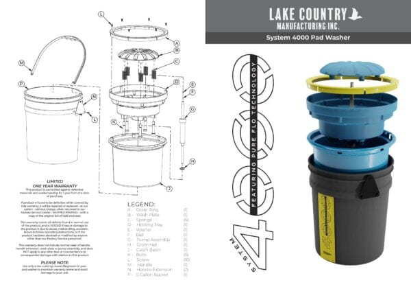 Lake Country System 4000 Deluxe Pad Washer