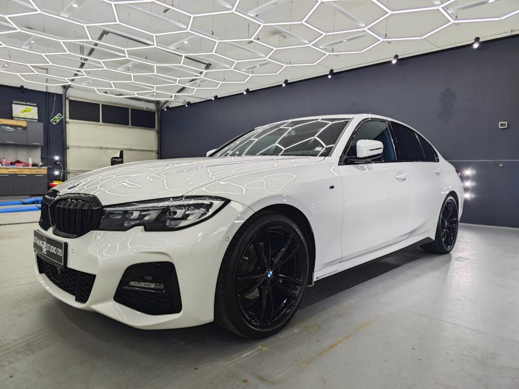 "Завършен детайлинг на BMW G20 с керамично покритие и защитно фоло PPF от Detailing Studio 310"