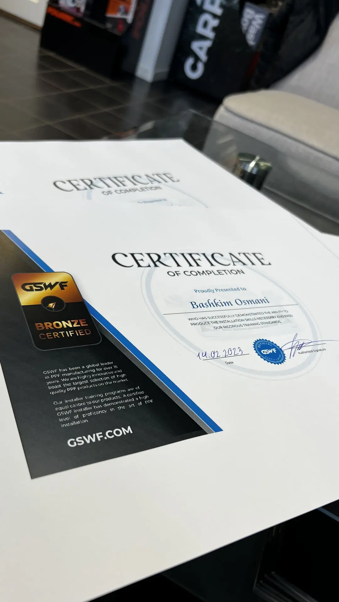 gswf bronze certified