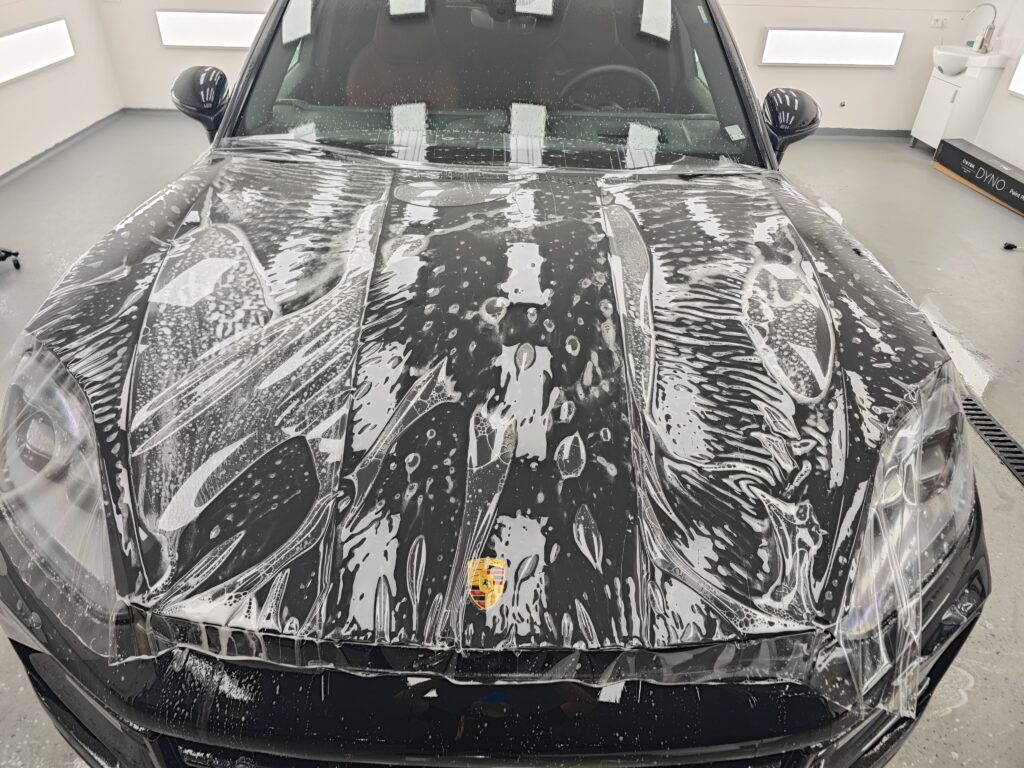 Черно Porsche Cayenne S след цялостна корекция на лака, PPF фолио и керамично покритие в Detailing Studio 310 София